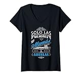 Damen Camiseta de Mujer Las Mejores Madres Son Abuelas Geschenk T-Shirt mit V