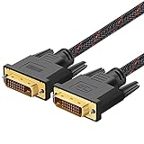 Binn Monitor Kabel DVI-Kabel-Nylon geflochtene männliche an männliche Kabelunterstützung 1920x1080 DVI-Dual-Link-Kabel mit Ferritkern Bildschirmkabel (Length : 10m)