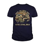 Uzubunki T-Shirt mit Aufschrift 'This are Great Days We're Living', Vintage-Stil, Unisex Marineblau, L