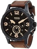 Fossil Herren Chronograph Quartz Uhr mit Leder Armband JR1487