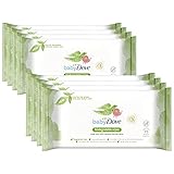8 x 75 Tücher, Baby Dove biologisch abbaubar, parfümfrei, biologisch abbaub
