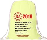 EZYshirt® JGA 2019 Junggesellenabschied Preisliste Baumwoll Stoffb