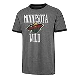 '47 Brand Minnesota Wild Belridge Ringer NHL T-Shirt Grau, M
