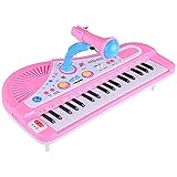 GYYSDY Klavier Für Kinder, Musik-Tastatur 37 Tasten Keyboard Elektronik Mit Mikrofon Musical Educational Toys Alter 3-8 J
