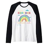 Little Brother Of The Birthday Girl Rainbow Matching Family Rag