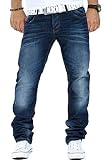 Cipo & Baxx Herren Jeans CD186A-bans, Blau, 34W / 32L