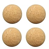 Angoily 4 Stücke Korkball Kork Faszienball 36mm Massageball Flaschenverschluss Weinverschluss Korken Kickerbälle Naturkork Bälle Vorratsgläser Glasbehälter Vorratdosen Vorratsbehälter Deck