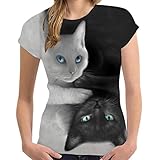 T-Shirt Damen Sweatshirt Mit Aufdruck Kurzarm Tier Motiv Freizeit Regular Fit Damenoberteile Weich V-Ausschnitt Bedruckt Bequem Teenager Mädchen Shirt Oberteile Vintage Sommer Tops Casual Tee Top