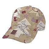 Gebogene Baseballkappe Vintage Weihnachtsbaum und Socken, verstellbare gebogene Krempe Kappen Sport Papa Hut Trucker Hüte für Männer Frauen Schw