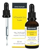 Test: SEHR GUT, Vitamin D3 – 25 μg pro Tropfen- Laborgeprüft - 50ml - In MCT-Öl aus Kokos - Hochdosiert, hergestellt in Deutschland. Premiumqualität, vegan. Mit K2 kombinierb