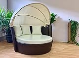 RATTANIA Relax-Ruhinsel Vallencia small Mocca, Sonneninsel polyrattan, Sonneninsel Rattan, Lounge Insel, Gartenmuschel, Terrassen Lounge, Lounge Insel, Lounge Muschel,RATTANIA Modell V