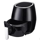 Heißluftfritteuse 6,5l Air Fryer Ölfreier Niedriger Fetter Gesunder Herdofen Frittierfutter Fry-Chip für Gesundes Öl Freies (Farbe : Black, Size : 6.5L)