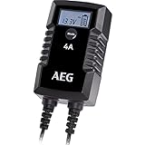 AEG Automotive 10616 Mikroprozessor-Ladegerät für Auto Batterie LD 4.0, 4 Ampere für 6/12 V, 7-HF Ladestufen, Autostartfunktion,