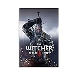 MATONG The Witcher 3 Wild Hunt Poster, dekoratives Gemälde, Leinwand, Wandkunst, Wohnzimmer, Poster, Schlafzimmer, Malerei, 20 x 30