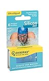 Ohropax SILICON AQUA Ohrstöpsel - 1x 6 Stück - Wasserfeste Vor-Ohr-Stöpsel aus hautfreundlichem Silikon - Zum Schutz vor Wasser beim Schwimmen - wiederverwendb