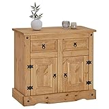 Anrichte Salsa Kommode Sideboard Mexiko Möbel Kiefer massiv gebeizt, gewachst mit 2 Schubladen und 2 Tü