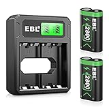 EBL Xbox One Akku 2800mAh 2 Stück mit Ladegerät - Xbox One Controller Akkus und Ladegerät Sets, Ultra für Xbox One/One X/One Elite/One S C