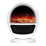 SZHWLKJ Kleine Raumheizung, 2 Heizstufen (1000W / 2000W), Flammeneffekt Heizlüfter, PTC Keramik Personal Heizlüfter, Over-Heat & Umfallschutz, for Haus, Bü