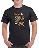 Comedy Shirts - Make sucuk not war - Herren T-Shirt - Schwarz/Hellbraun-Beige Gr. XXL