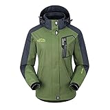 Lalaluka Damen wasserdicht Plus Samt Ski Outdoor Sport Tasche Kapuzen Bergsteigen Anzug Winddichte Jack