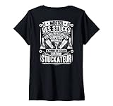 Damen Verputzer Meister Des Stucks Gipser Stuckateur T-Shirt mit V