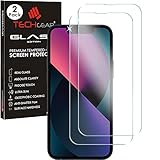 TECHGEAR 2 Stück Panzerglas für iPhone 13, iPhone 13 Pro - Displayschutzfolie aus gehärtetem Glas [9H Härte] [Crystal Clarity] [Kratzfest] [Nein-Bläschen] kompatible mit iPhone 13, iPhone 13