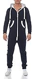 Herren Jumpsuit Farbauswahl Jogging Anzug Trainingsanzug Einteiler O
