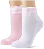 PUMA Unisex-Child Junior Clyde Quarter (2 Pack) Socks, pink/White, 27-30 (2er Pack)