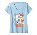 Damen Fußball USA Fußball Baseball Basketball Kinder Jungen Mutter Trikot T-Shirt mit V
