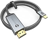 USB C auf HDMI Kabel 4K, WARRKY [Anti-Interferenz vergoldete Stecker] Thunderbolt 3/4 kompatibel geflochtenes Kabel für Neues iPad, MacBook Pro/Air, iMac, Galaxy S20 S10 S9 S8, Surface, Dell, HP-1,8