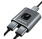 HDMI Splitter HDMI Switch, 4K@60Hz Aluminium HDMI Switcher Bidirek