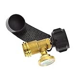 Gastankzähler, Gastankadapter mit Manometer, Gute Leistung Gasfüllstandsanzeiger Adapter, Einfach zu bedienender Propangastank Gaszähler Adapter, Geeignet für Outdoor Camping, Wandern und W