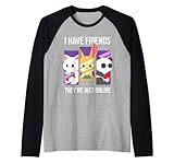 Ich habe Freunde Die Sind Online Hase Panda Katze Gamer Rag