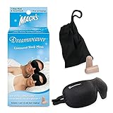 Mack's Dreamweaver konturierte Schlafmaske – komfortable, verstellbare Augenmaske mit zwei Riemen, mit ultraweichen Schaumstoff-Ohrstöpseln von Mack