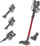 Akku-Staubsauger, 2-in-1, Tierhaar-Mini-Turbodüse, bis zu 40 Minuten Laufzeit, elektrische LED-Bodendüse, beutellos, kabellos, Staubsaug