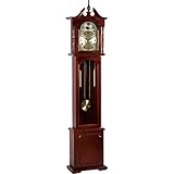 Maxstore Große mechanische Retro Vintage Standuhr Europa Mahagoni, 196 cm x 44 cm x 23 cm, Regulator, Pendeluhr antik H