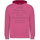 Shirtracer Fussball EM 2021 Fanartikel Kinder - Diese Brillanz kann Man Nicht trainieren - 152 (12/13 Jahre) - Rosa/Fuchsia - Stürmer - JH003K - Kinder Kontrast H