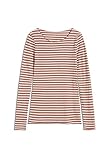 ARMEDANGELS EVVAA Stripes - Damen Longsleeve aus Bio-Baumwolle XS Light Desert-Copper Glow Shirts Longsleeve Rundhals F