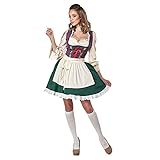 Obestseller Blumen Stirnband Hochzeit Haarkranz Krone Frauen Mädchen Blumenkranz Haare für Hochzeit Party Halloween Dienstmädchenkostüm für Damen Halloween Bier Mädchen (Beige-1, L)