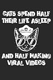 Cats Spend Half Their Life Asleep And Half Making Viral Videos: Funny Cat Design Cover. Graph Paper Composition Notebook to Take Notes at Work. Grid, ... To-Do-List or Journal For Men and W