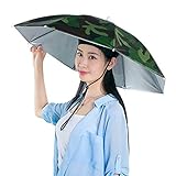 DASNTERED Reise-Regenschirmhut, Party, freihändig, tragbar, Reise-Regenschirm, Hut, Outdoor, Angeln, faltbare Kopfbedeckung (Camouflage)