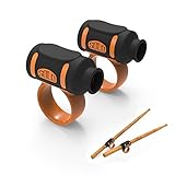 Drumsticks Zubehör, Easy Stick Twirl, Grip oder Control Clips, gut für Anfänger Drummer (#5) (Schwarz-Orange)