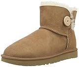 UGG Damen Mini Bailey Button Kurzschaft Stiefel, Braun (Chestnut), 40 EU