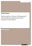 Bedeutung des „Scheme of Arrangement“ als Restrukturierungsinstrument für deutsche U