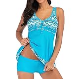 Bikini Mit Rock Damen Set Damen Zweiteilig Badeanzug Push Up Bademoden Große Größen Bauchweg Tankini Badeanzug High Waist Tankini Bikini Mit Rock Damen S