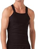 2(x)ist)IST Essential Herren Tanktop, Baumwolle, quadratisch geschnitten, 2er-Pack, tiefschwarz, Groß