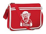 Druckerlebnis24 Schultertasche - Evolution AFFE Mensch Vintage - Umhängetasche, geeignet für Schule Uni Laptop Arb