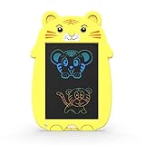 HJRUIUA LCD Schreibtafel 9 Zoll, Doodle Scribbler Pad, Buntes Display, LCD Elektronische Maltafel für Kinder, löschbarem Handschrift Block, Wiederholtes Schreiben Lernspielzeug-Geschenk Gelb