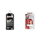 SONAX Polish & Wax Color schwarz (500 ml) Politur mit Farbpigmenten und Wachsanteilen | Art-Nr. 02961000 & P-Ball (1 Stück) mühelos und schnell zum perfekten Polierergebnis | Art-Nr. 04173410