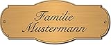 Türschild, Klingelschild, Namensschild, Briefkastenschild, Pokalschild, Typ:Messing 401-01 - 100x40